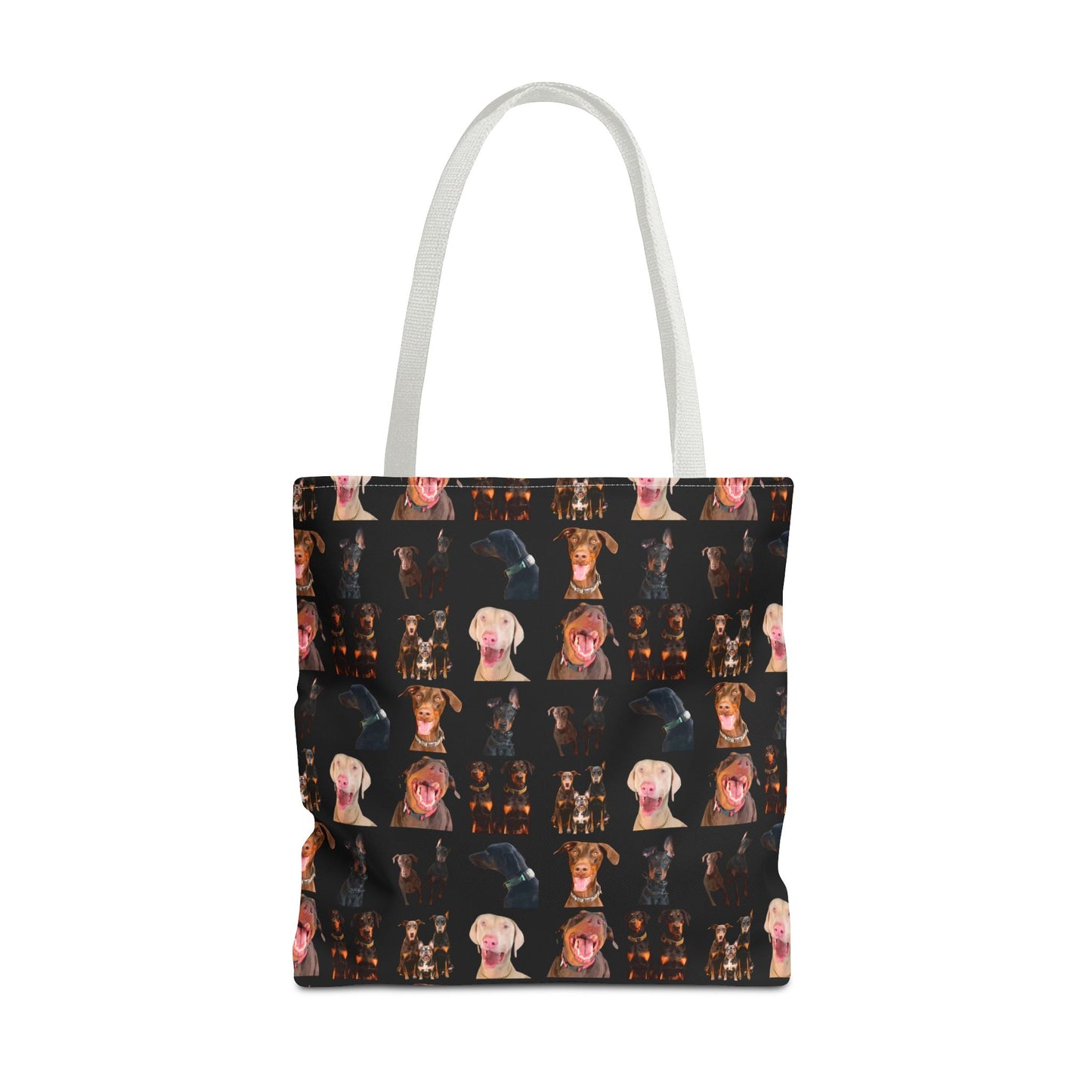 Edition 9 Doberman Model Pattern Black Tote Bag