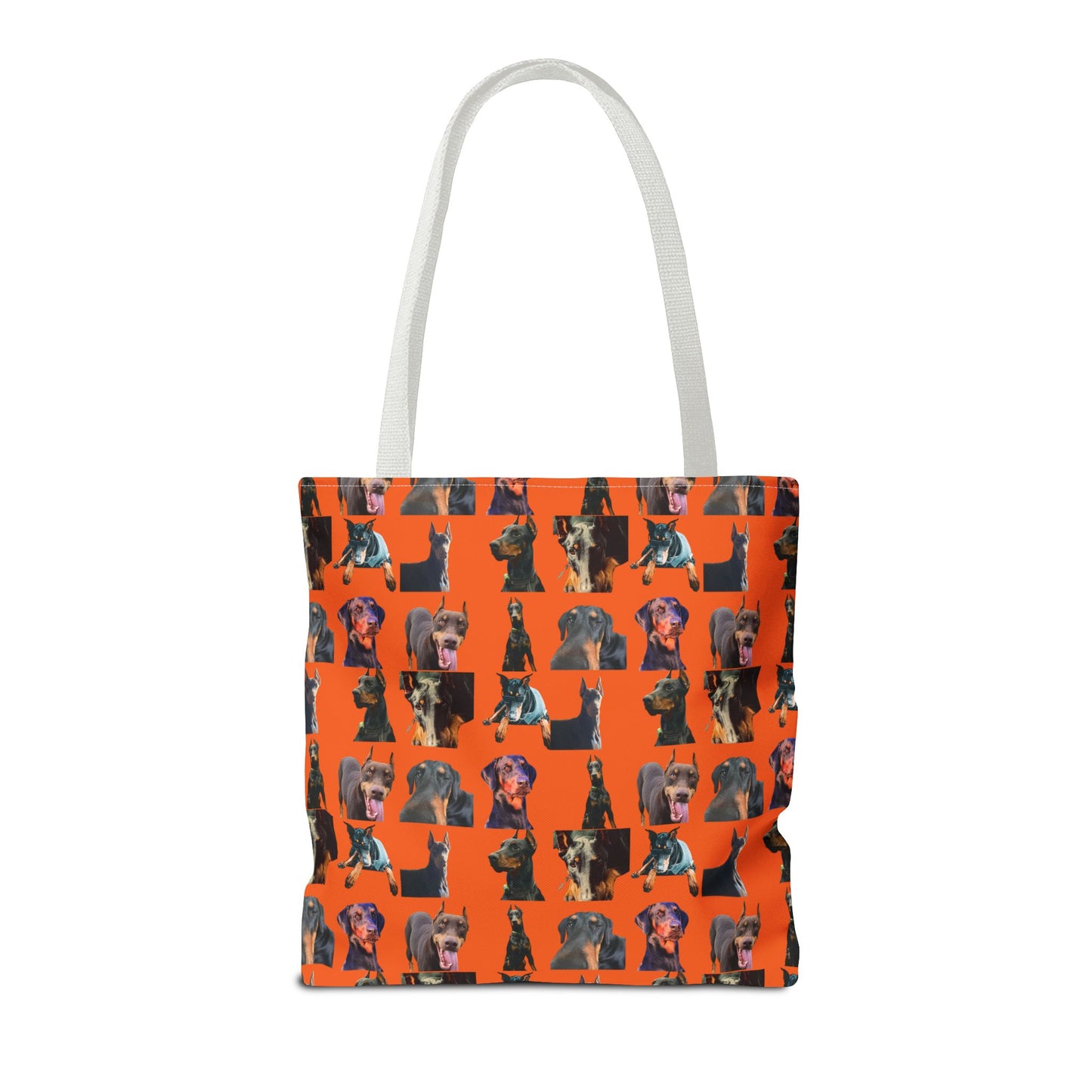 Edition 3 Doberman Model Pattern Orange Tote Bag
