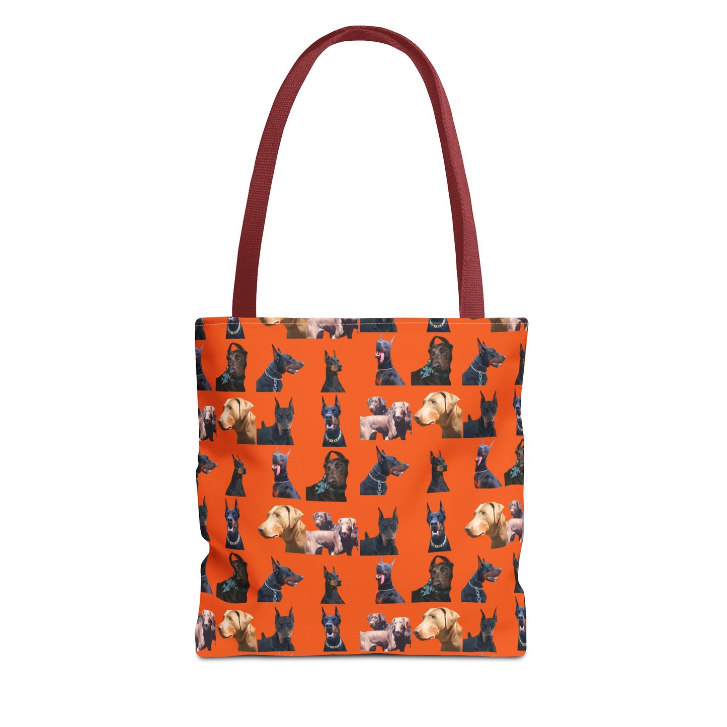 Edition 8 Doberman Model Pattern Orange Tote Bag