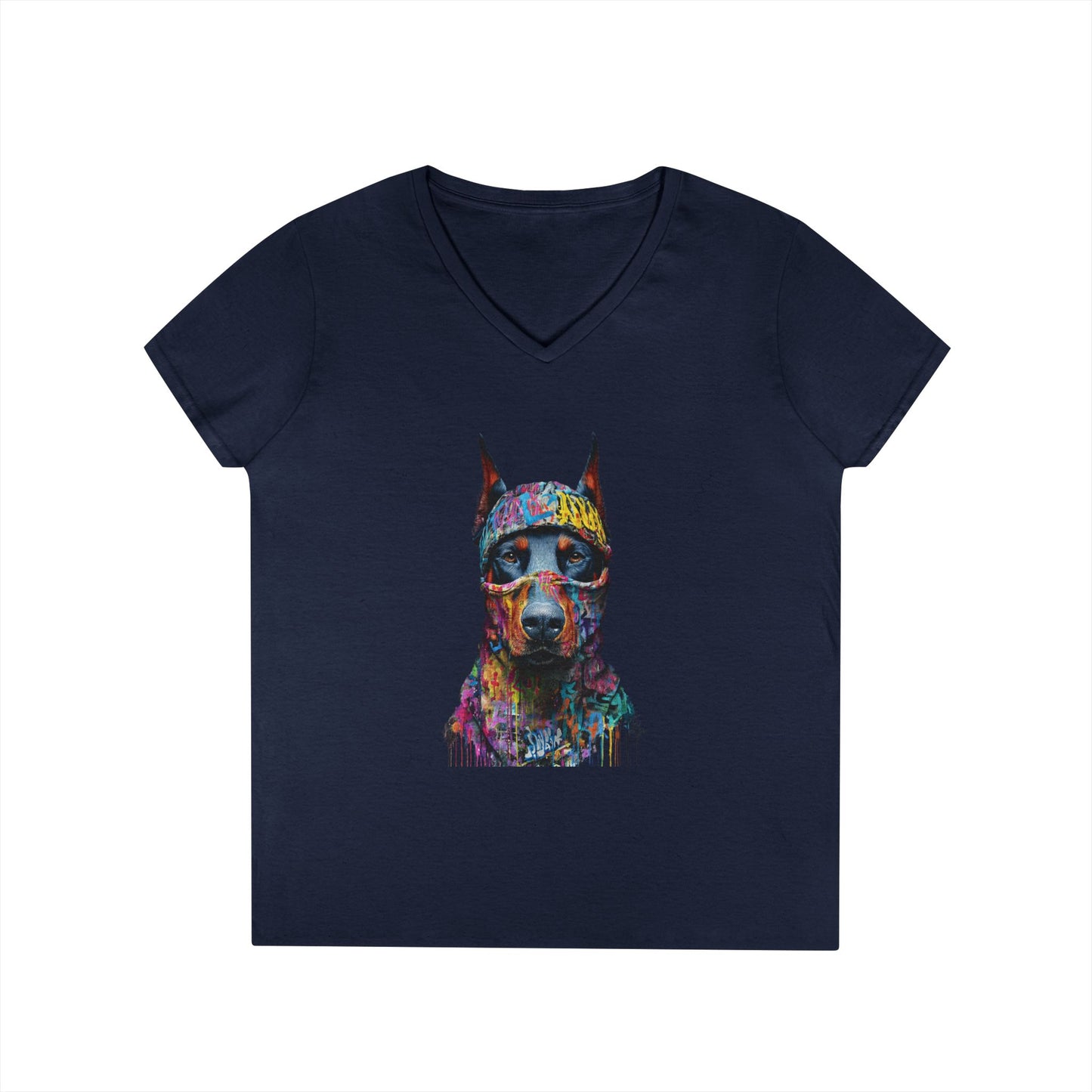 Doberman 5 V-Neck Tee Shirt for Women