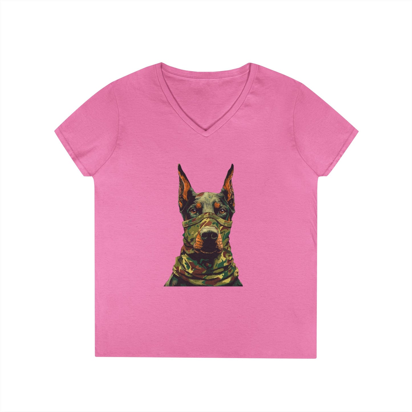 Doberman 4 V-Neck Tee Shirt for Women