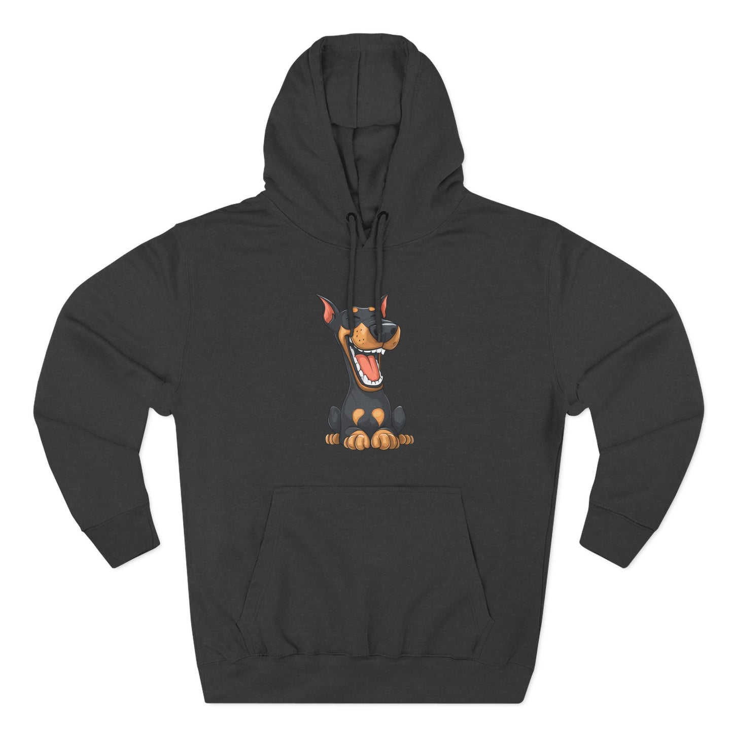 Doberman Cartoon 3 Three-Panel Fleece Hoodie