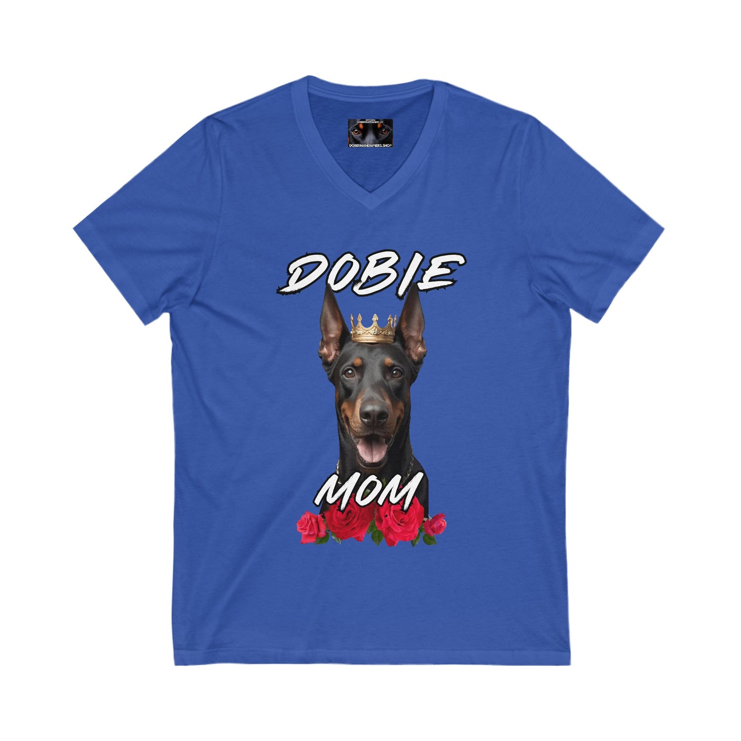 Dobie Mom 1.1 Private Label Unisex Jersey Short Sleeve V-Neck Tee