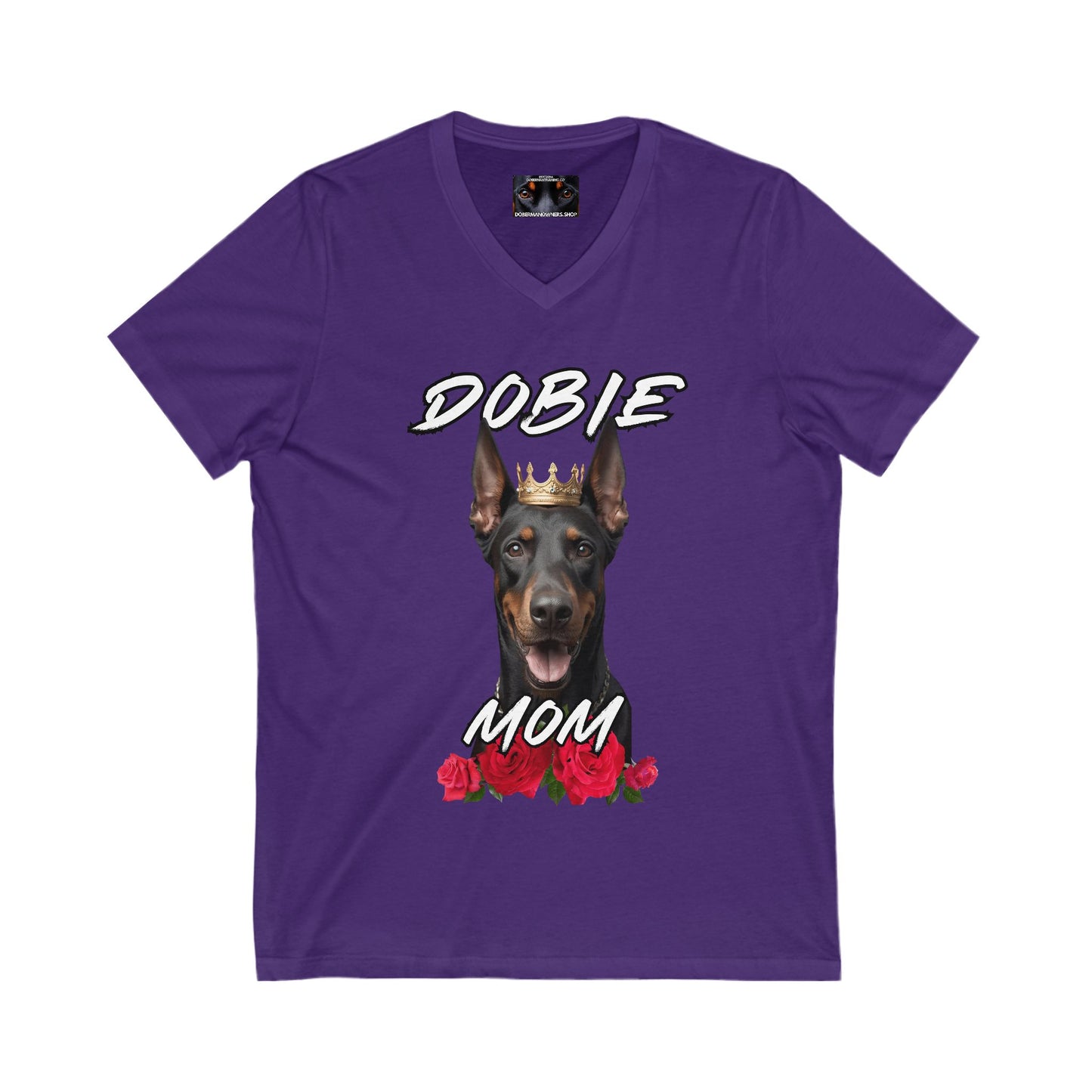 Dobie Mom 1.1 Private Label Unisex Jersey Short Sleeve V-Neck Tee