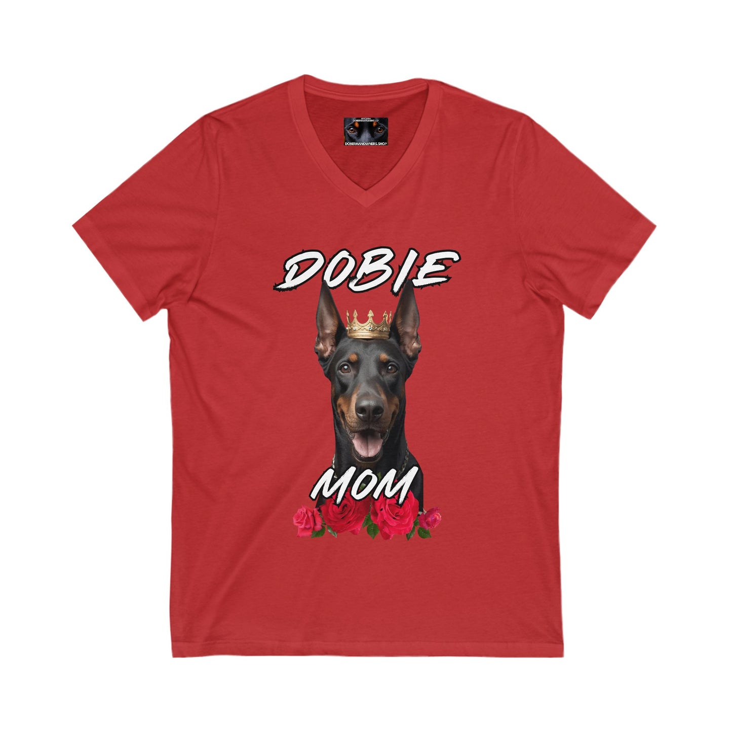 Dobie Mom 1.1 Private Label Unisex Jersey Short Sleeve V-Neck Tee