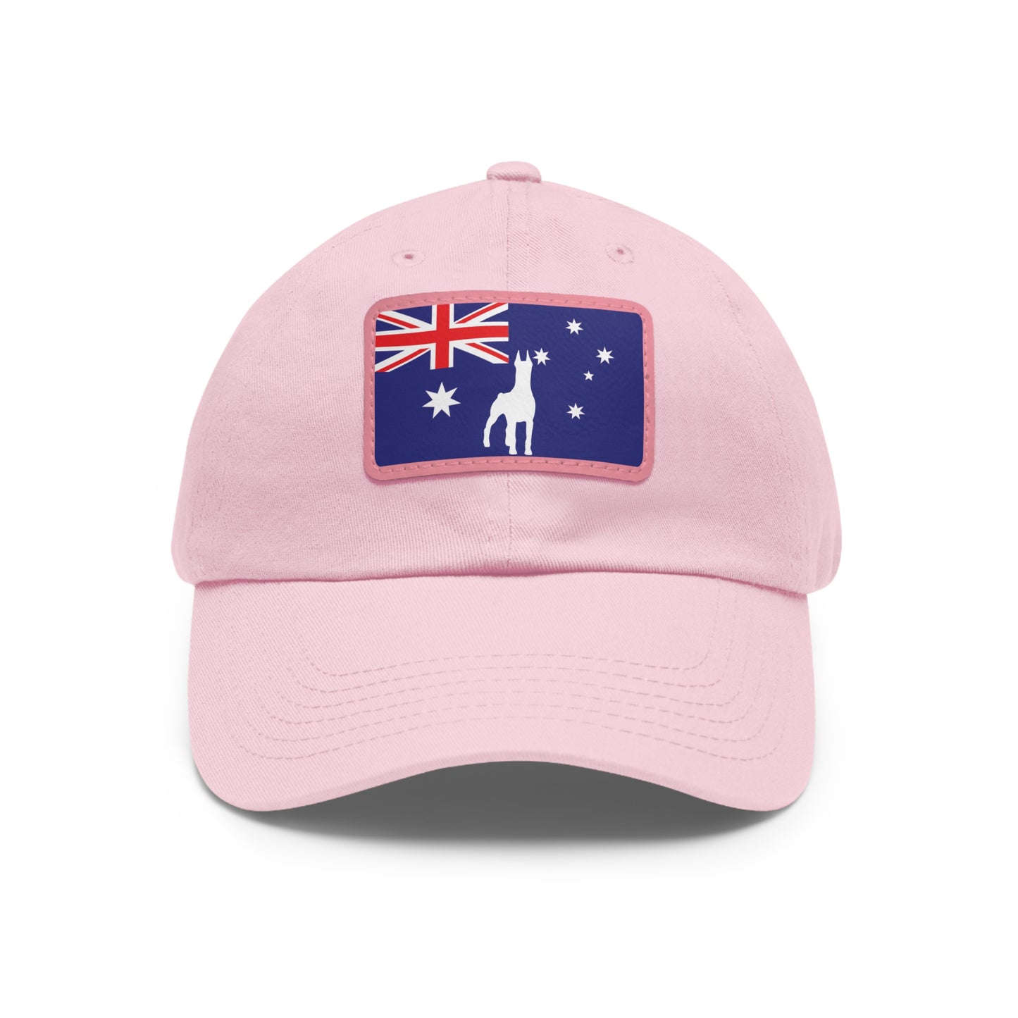 Doberman Australia Protect 1 Dad Hat with Leather Patch (Rectangle)