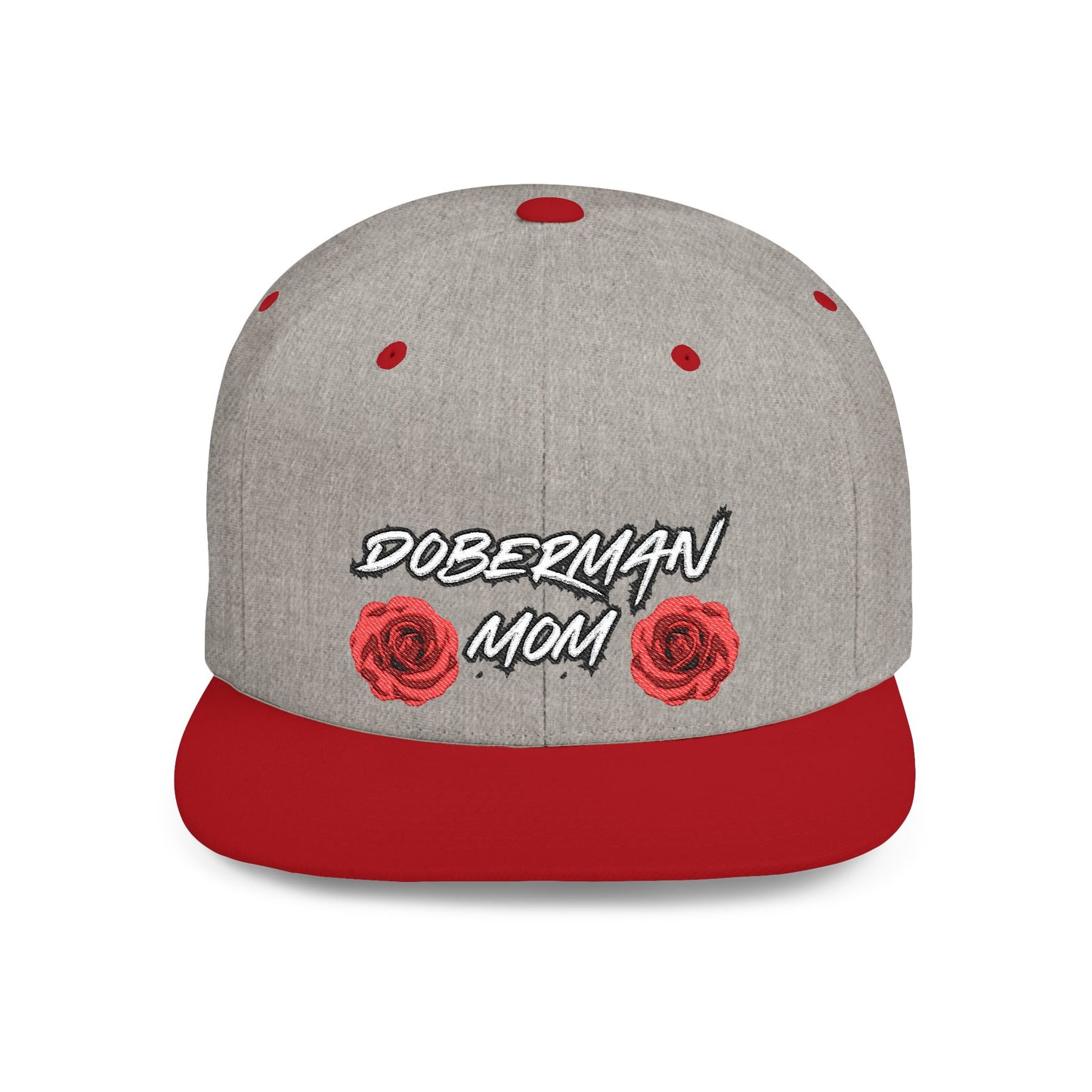 Mom 1 Embroidered Flat Bill Snapback