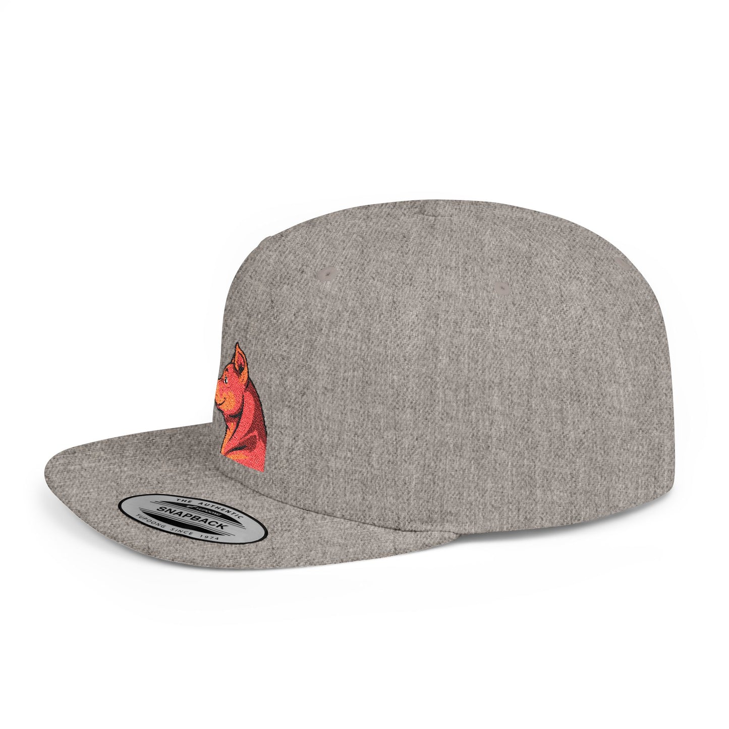 Custom Embroidered Flat Bill Snapback