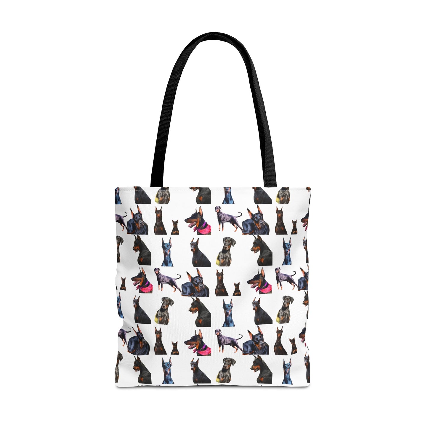 Edition 7 Doberman Model Pattern White Tote Bag