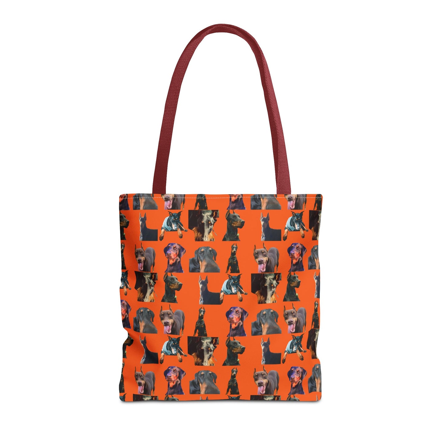 Edition 3 Doberman Model Pattern Orange Tote Bag