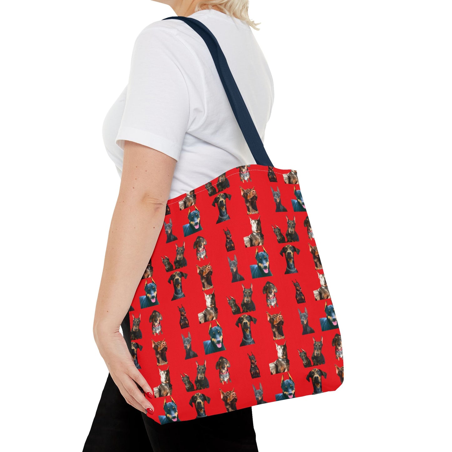 Edition 4 Doberman Model Pattern Red Tote Bag