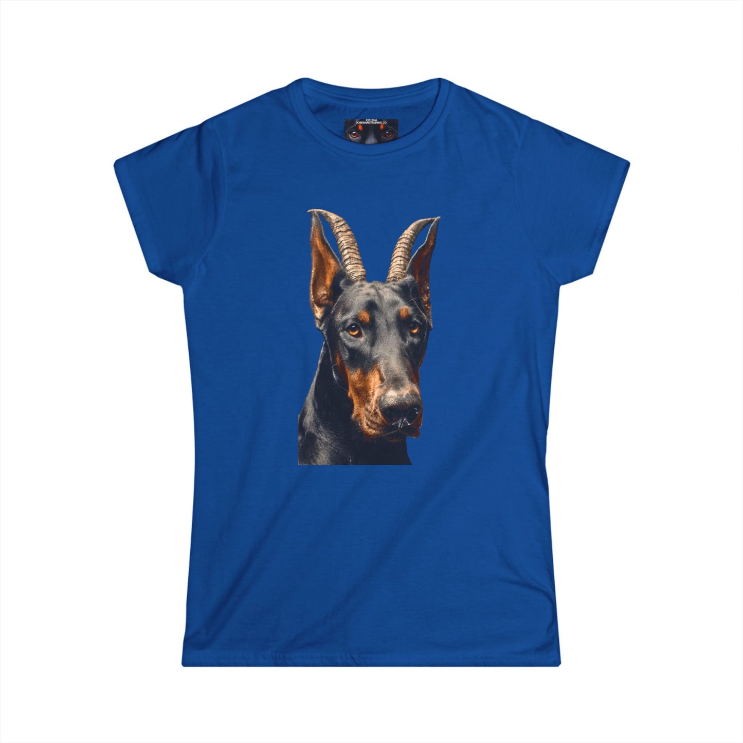 Doberman Goat 2 Women's Softstyle Tee