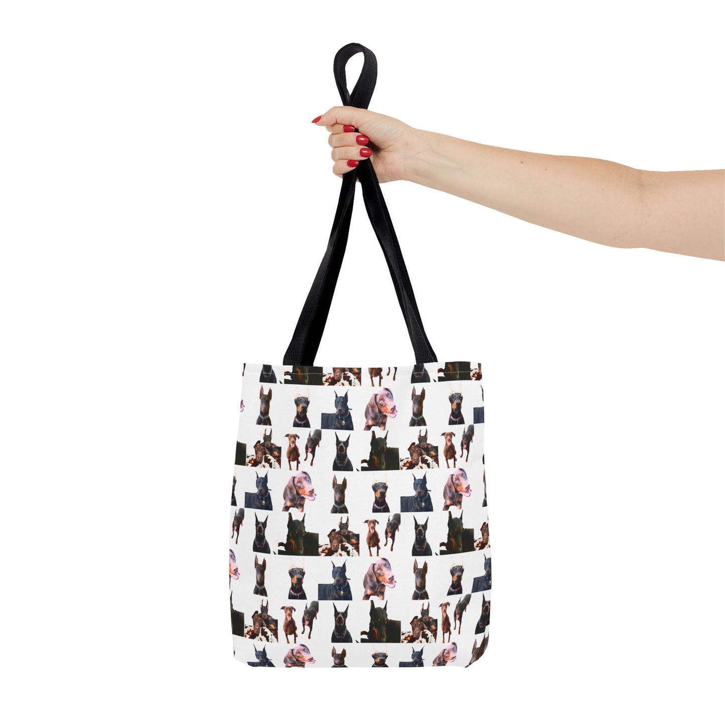 Edition 10 Doberman Model Pattern White Tote Bag