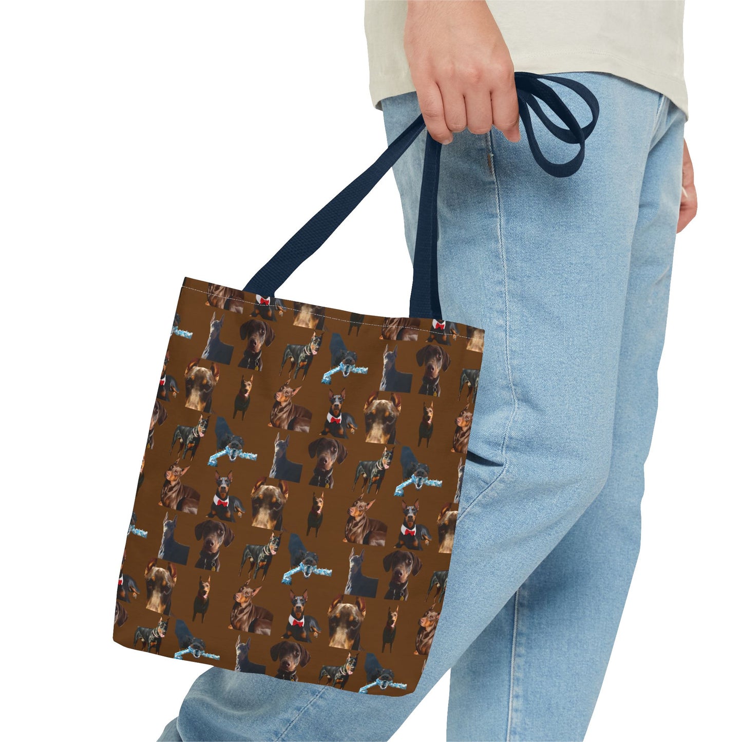 Edition 1 Doberman Model Pattern Brown Tote Bag