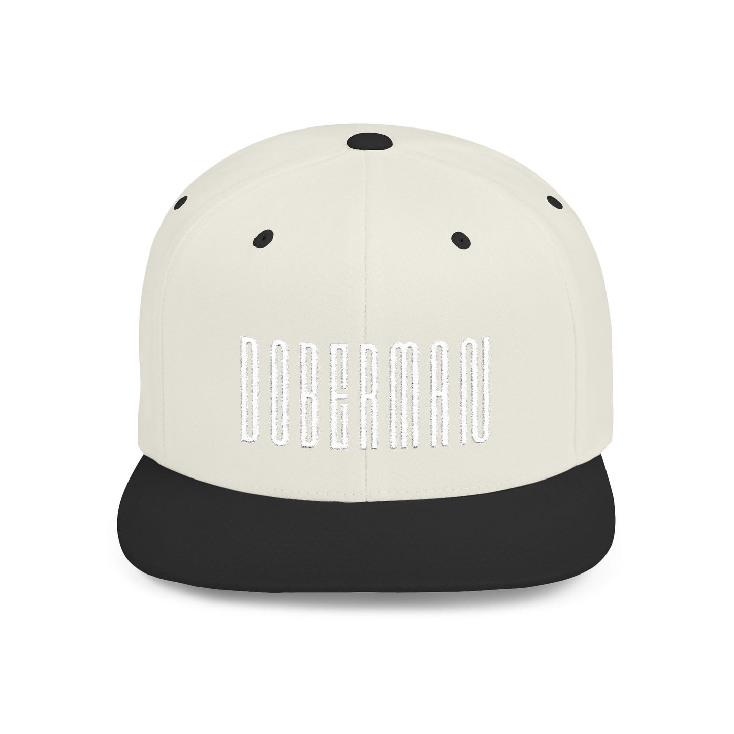 Doberman 1 Embroidered Flat Bill Snapback