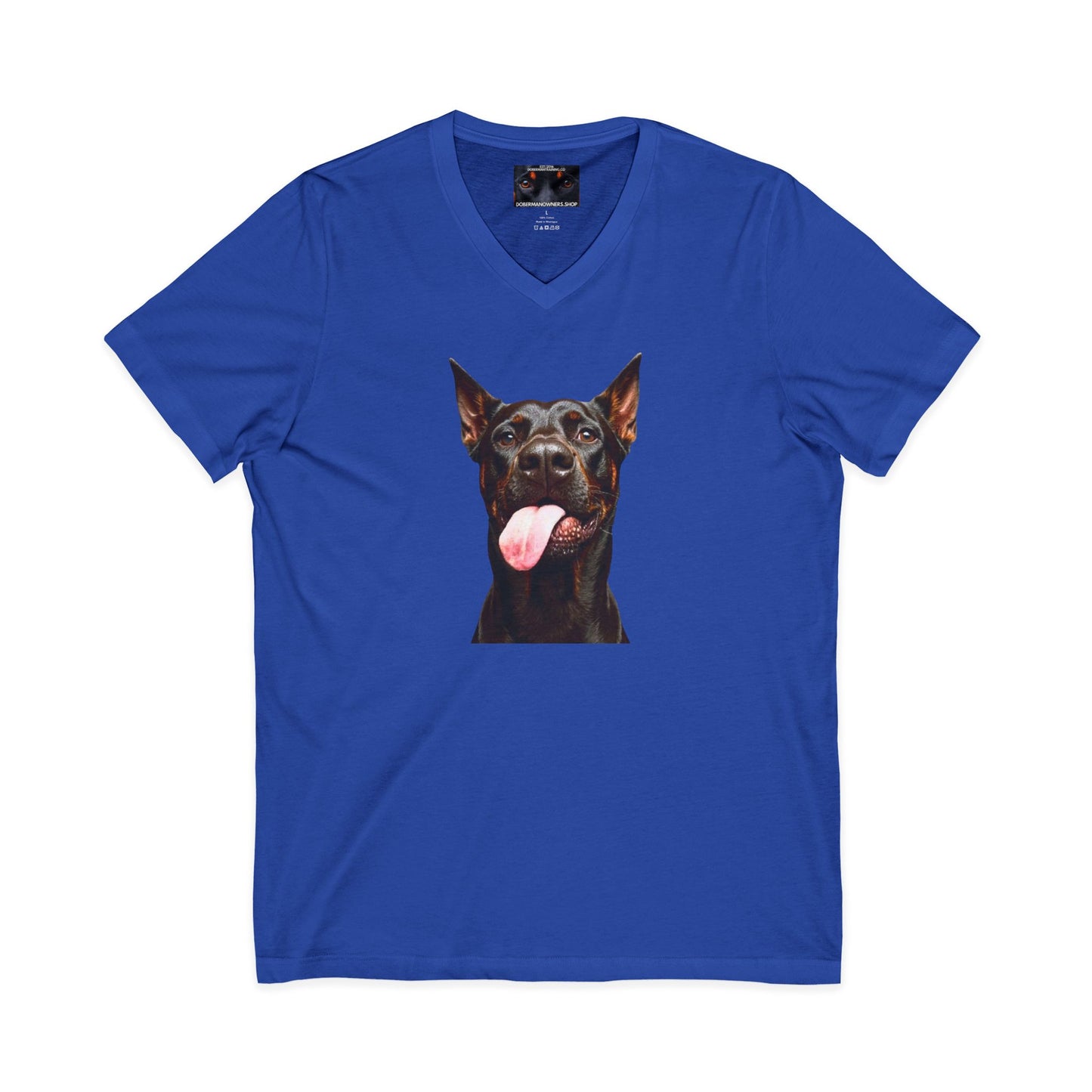 Tongue 1 Private Label Unisex Jersey Short Sleeve V-Neck Tee