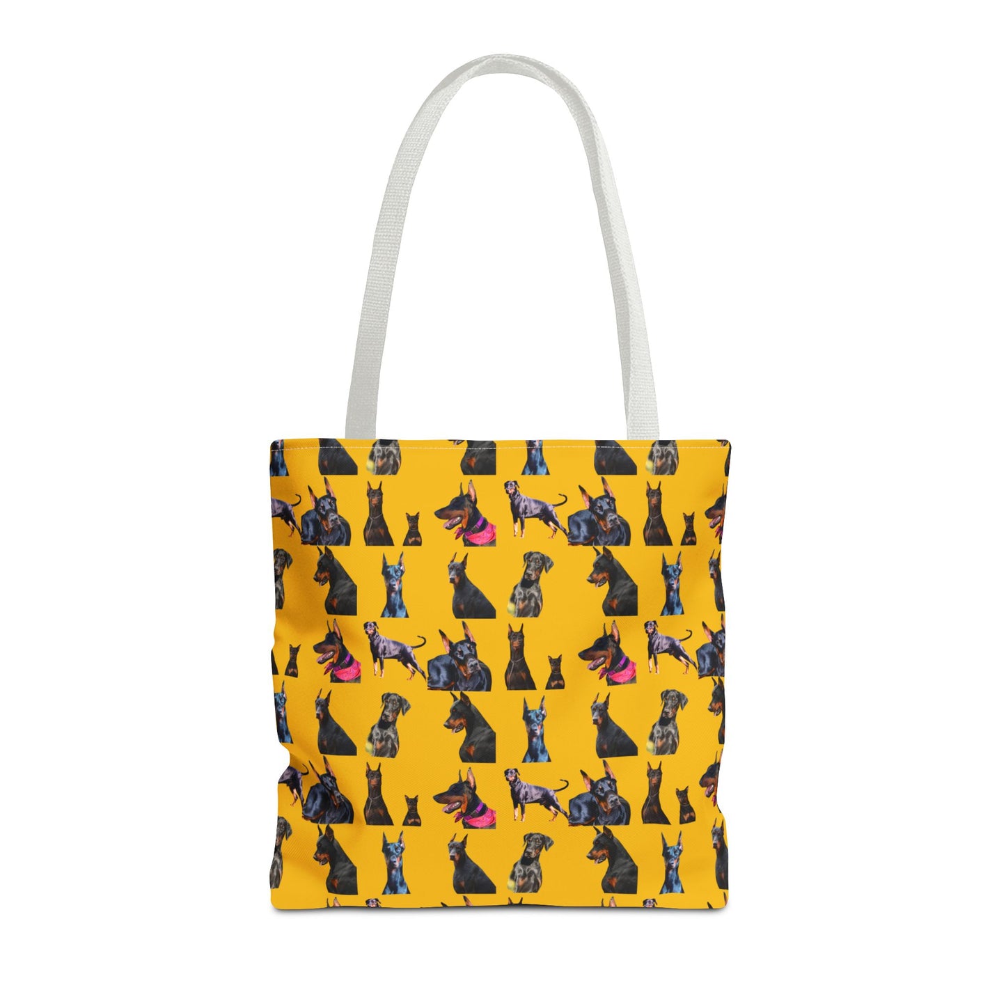 Edition 7 Doberman Model Pattern Yellow Tote Bag