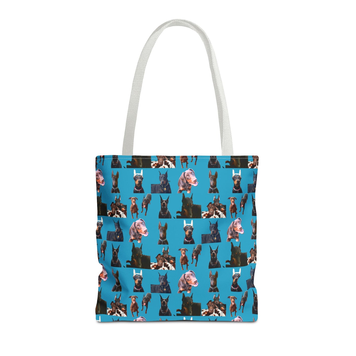 Edition 10 Doberman Model Pattern Turquoise Tote Bag