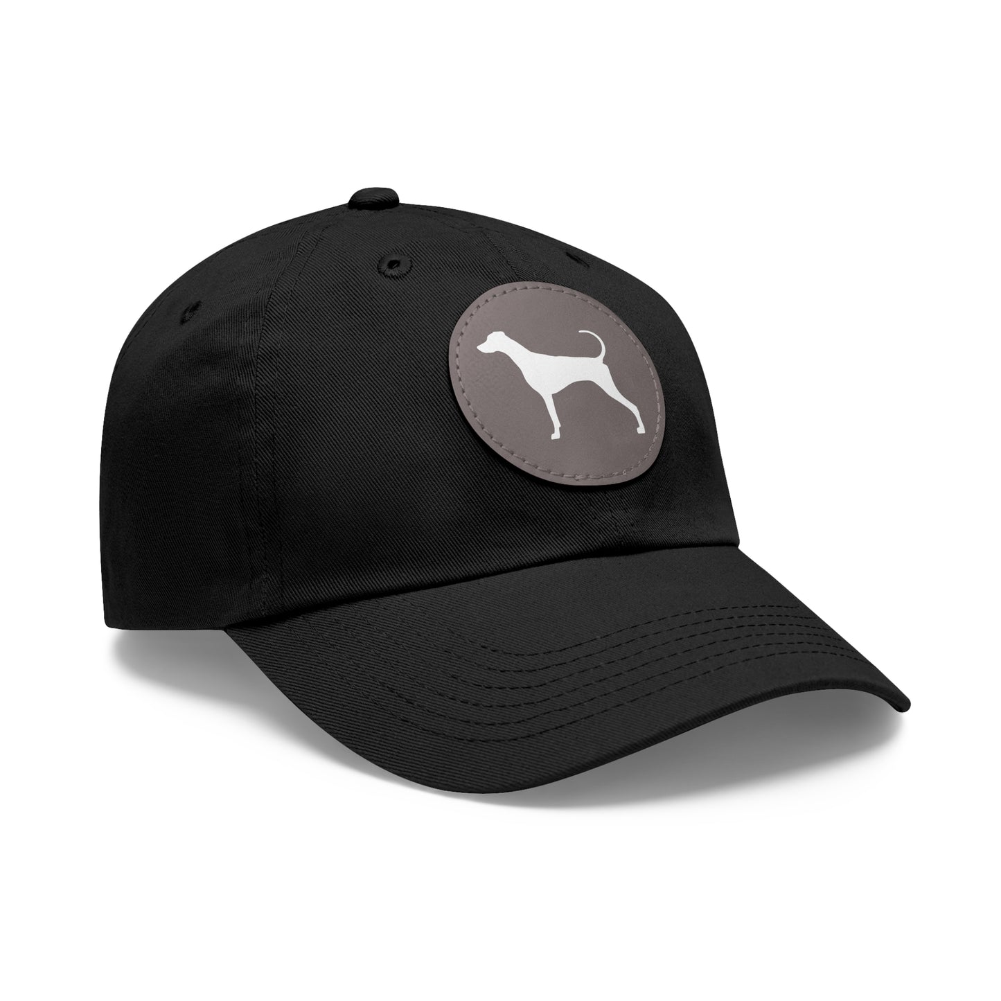 N 7 Dad Hat with Leather Patch (Round)