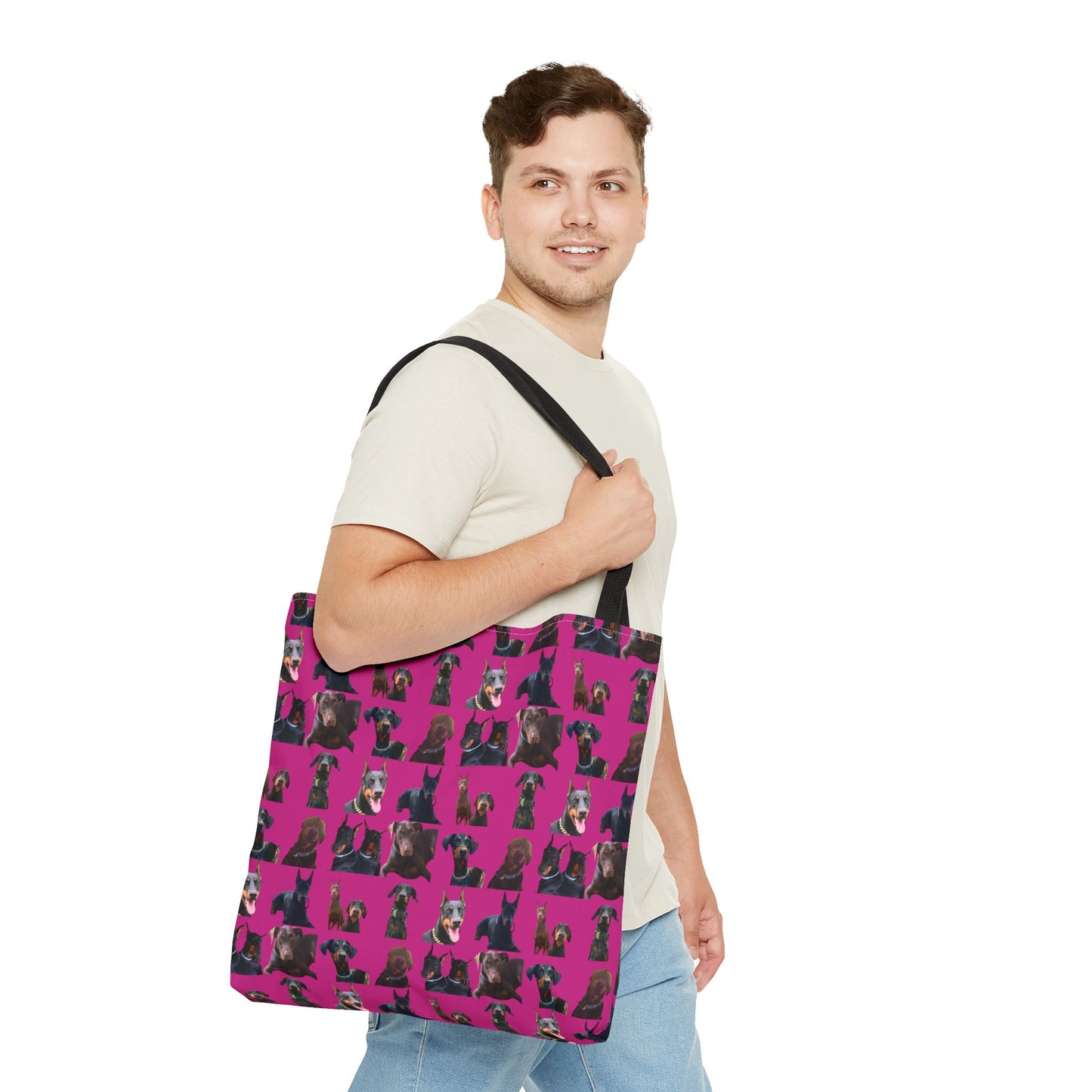 Rdition 5 Doberman Model Pattern Pink Tote Bag