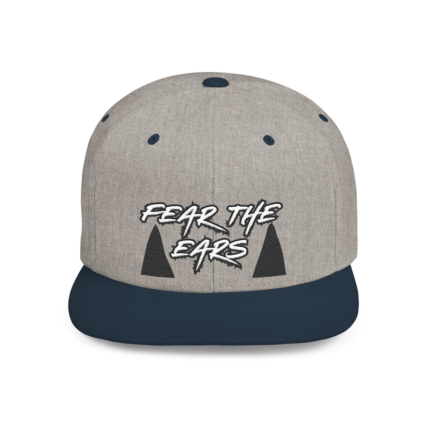 Ears 2 Embroidered Flat Bill Snapback