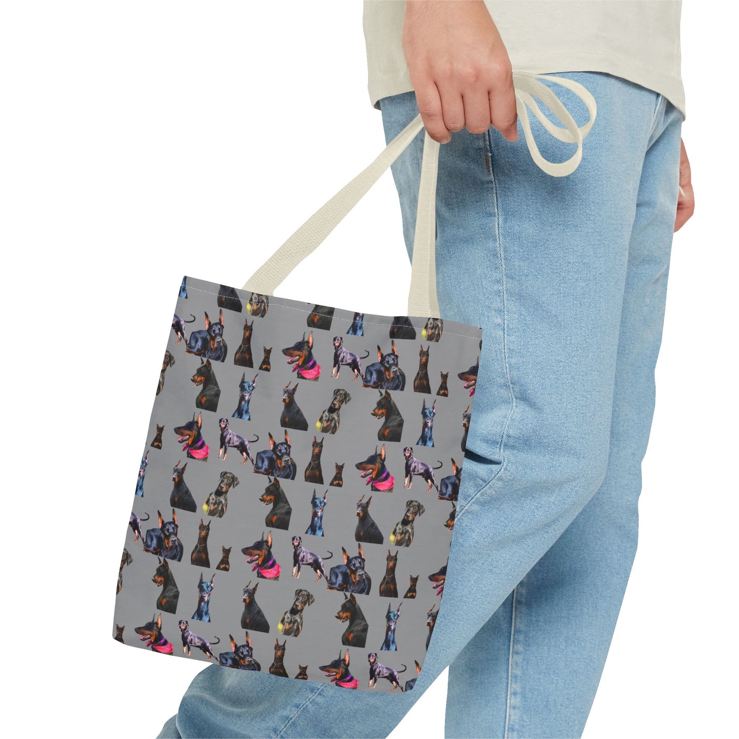 Edition 7 Doberman Model Pattern Gray Tote Bag
