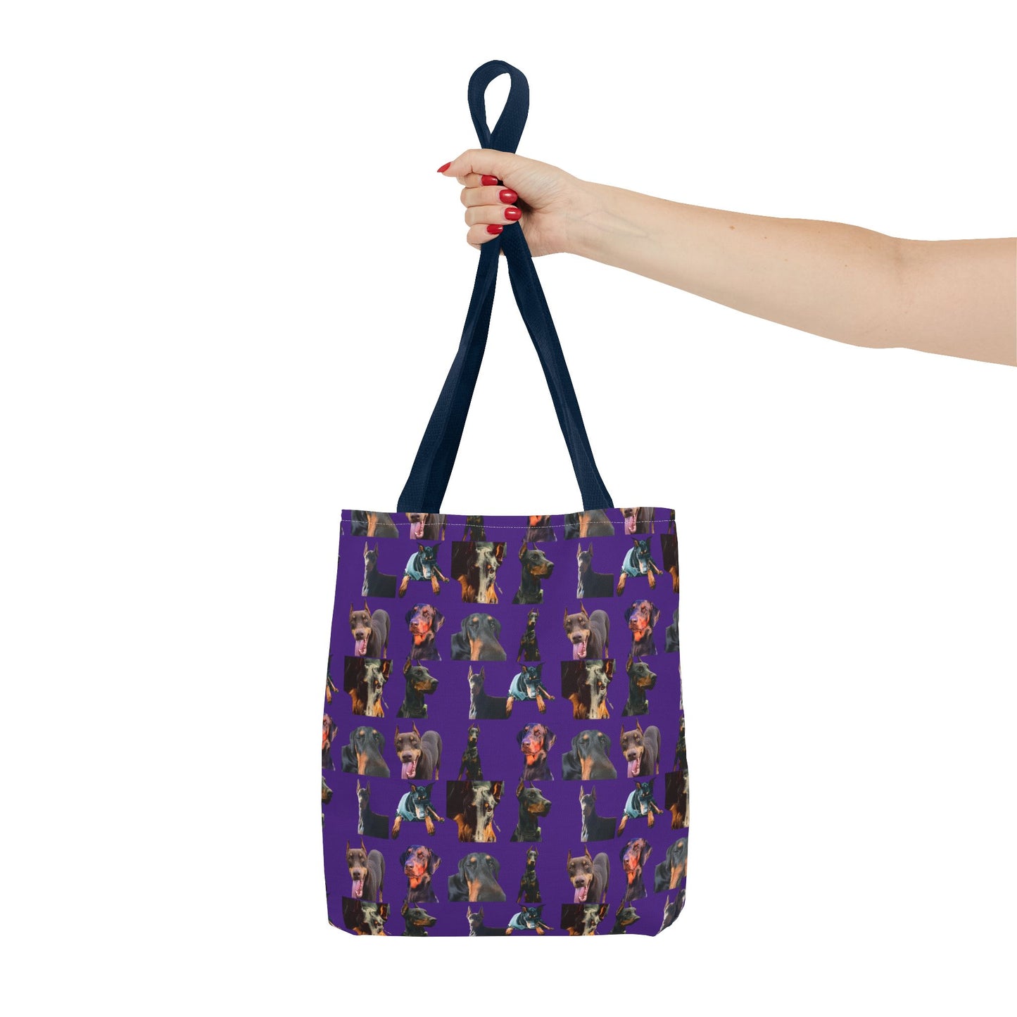 Edition 3 Doberman Model Pattern Purple Tote Bag