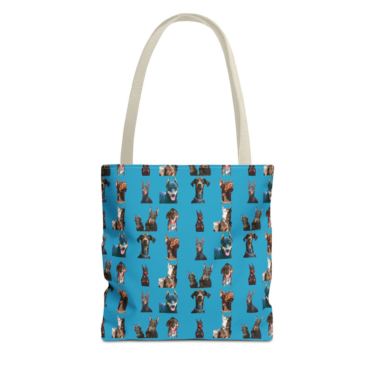Edition 4 Doberman Model Pattern Turquoise Tote Bag