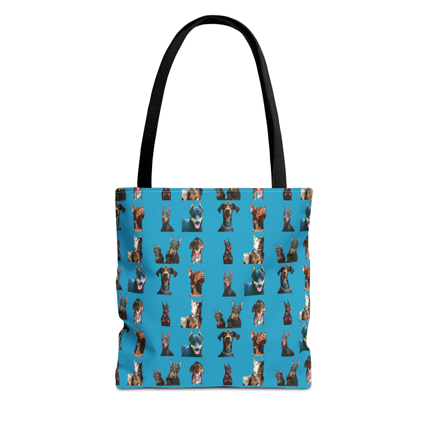 Edition 4 Doberman Model Pattern Turquoise Tote Bag