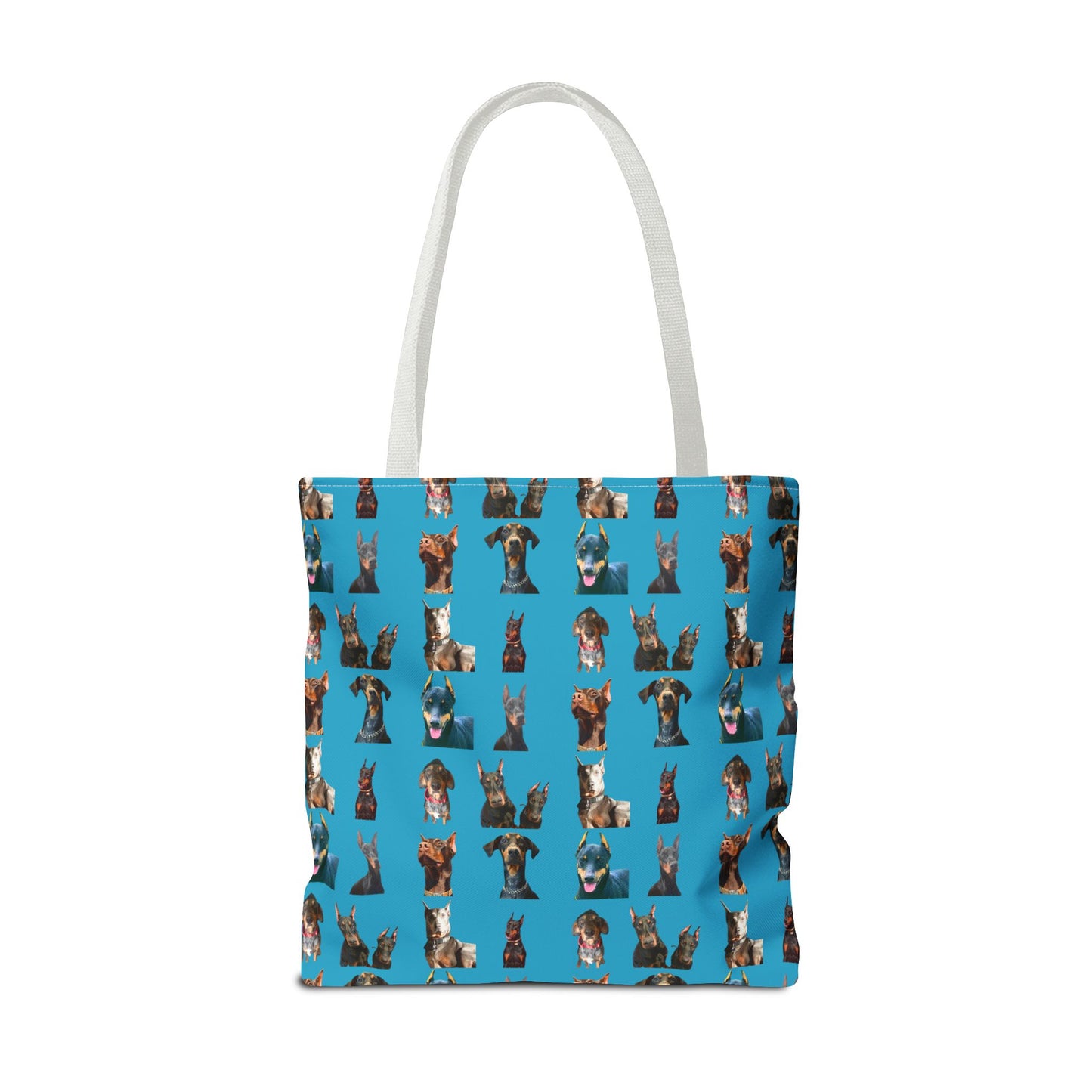 Edition 4 Doberman Model Pattern Turquoise Tote Bag