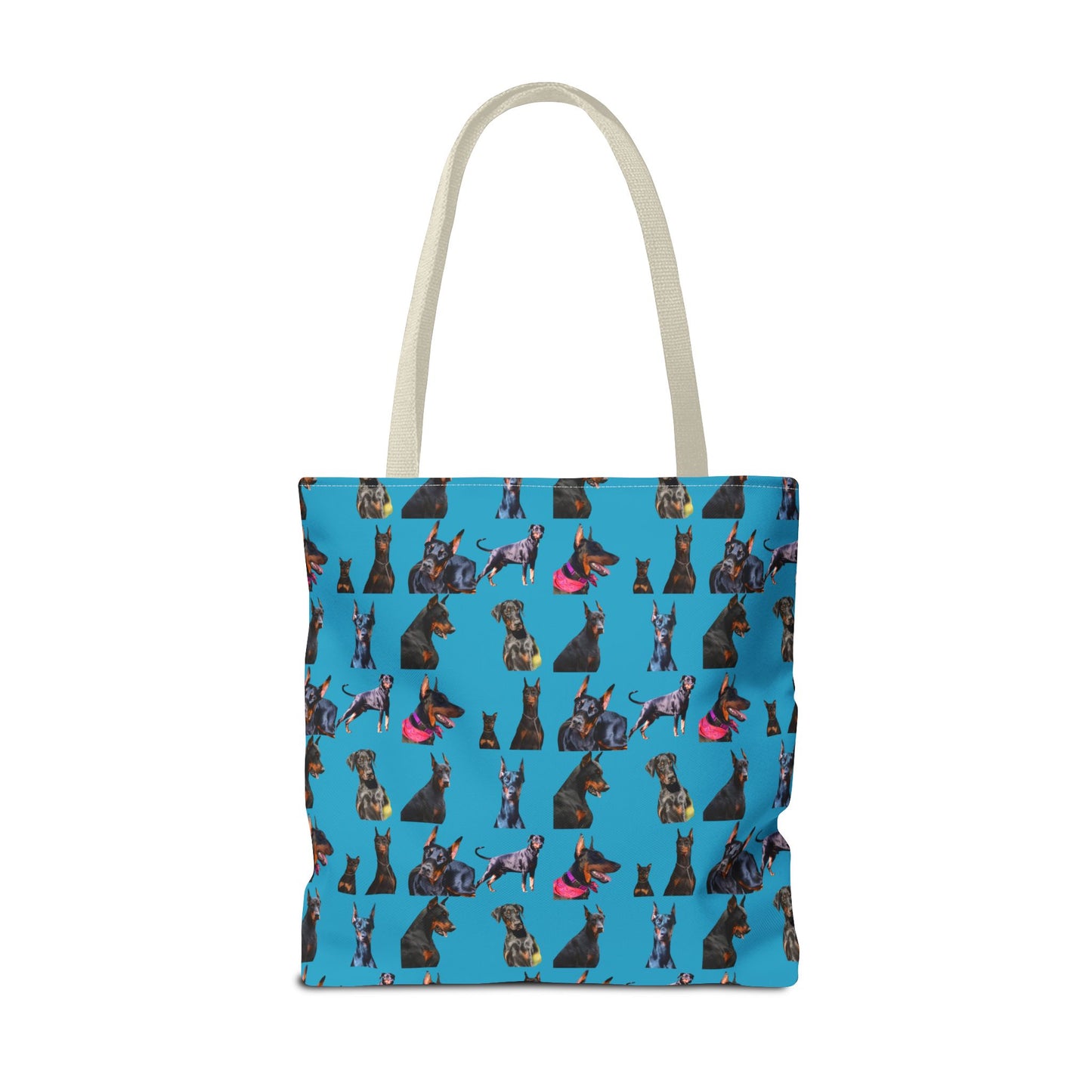 Edition 7 Doberman Model Pattern Turquoise Tote Bag