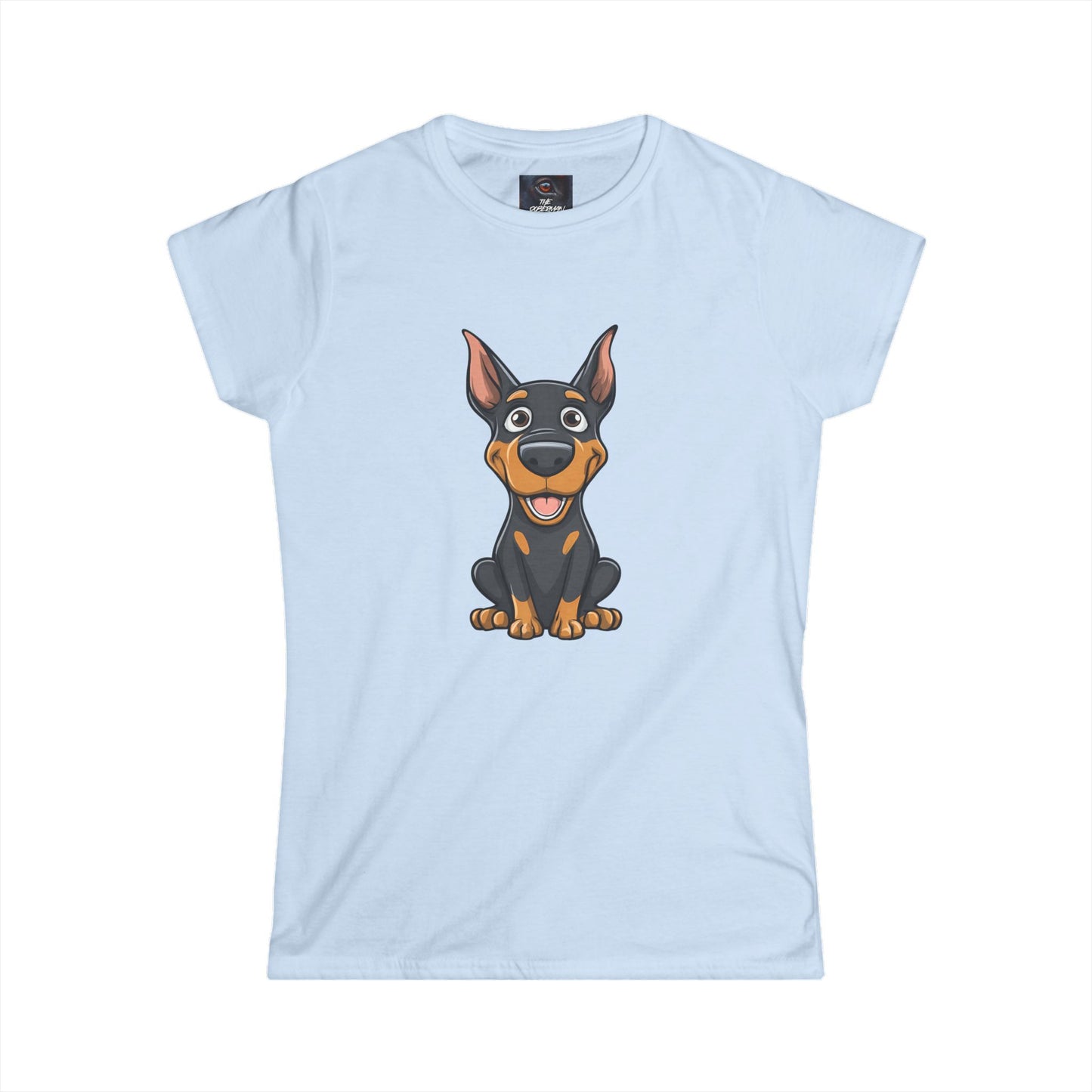 Cartoon Doberman 1 Women's Softstyle Tee