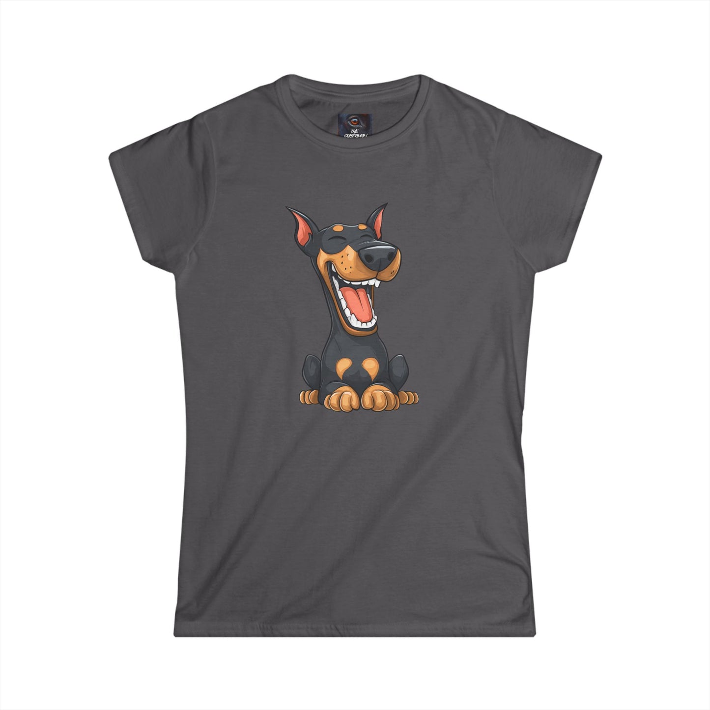 Cartoon Doberman 3 Women's Softstyle Tee