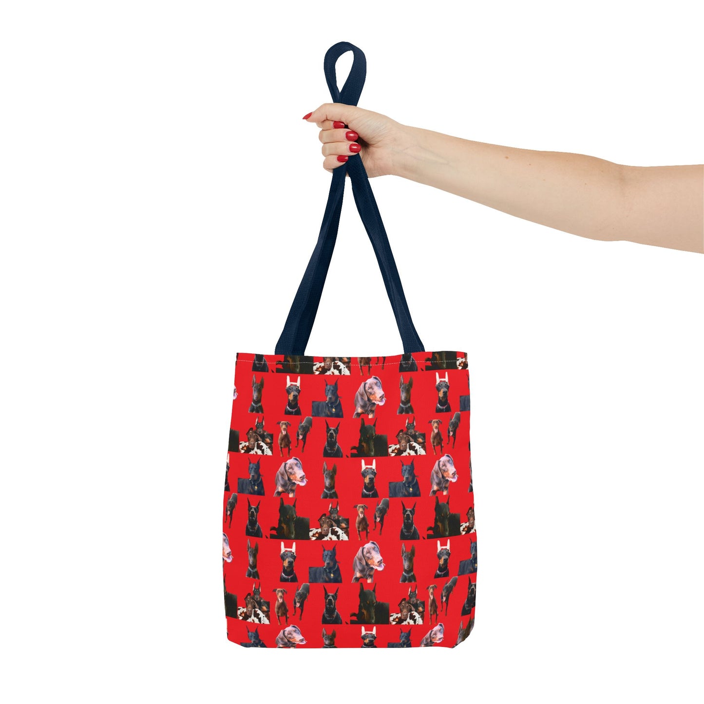 Edition 10 Doberman Model Pattern Red Tote Bag