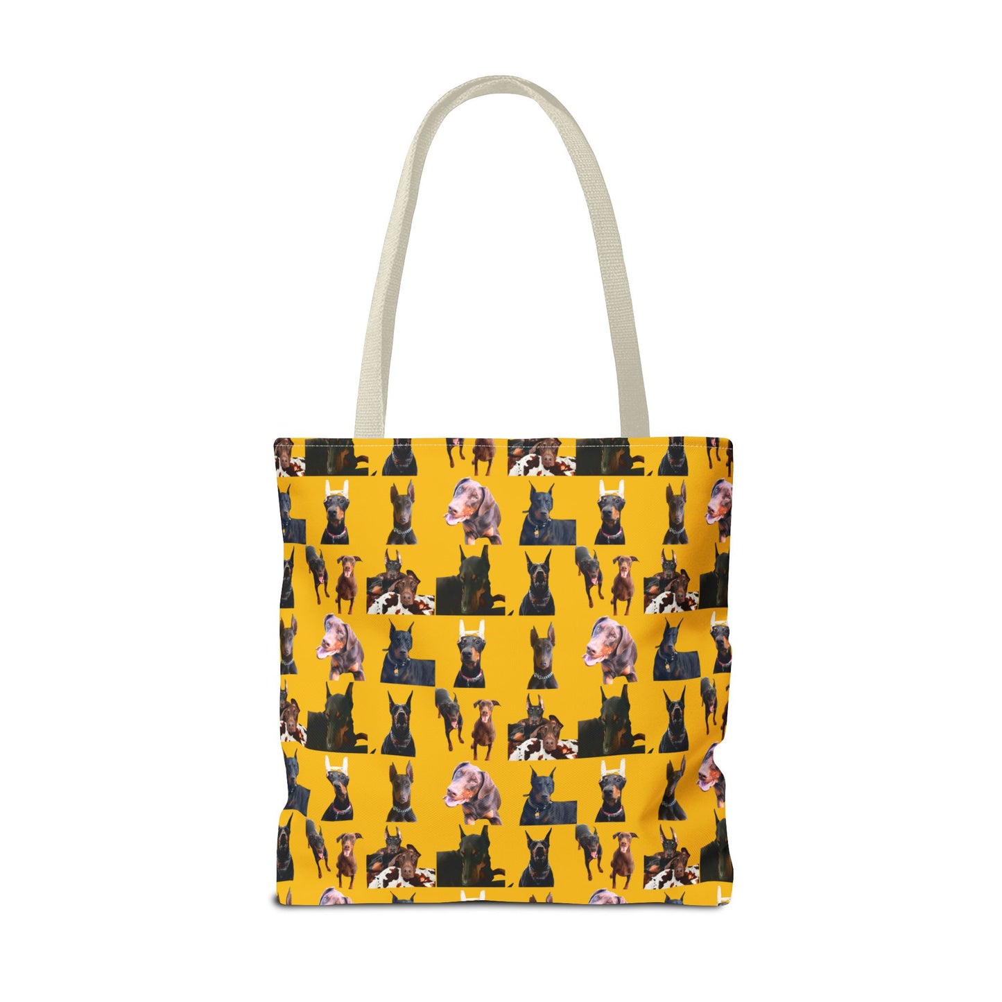 Edition 10 Doberman Model Pattern Yellow Tote Bag