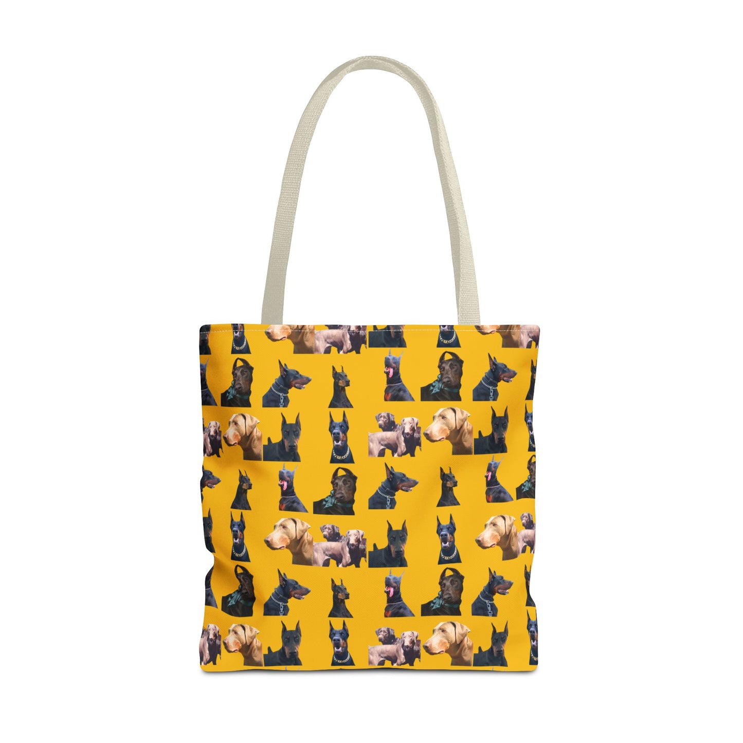 Edition 8 Doberman Model Pattern Yellow Tote Bag