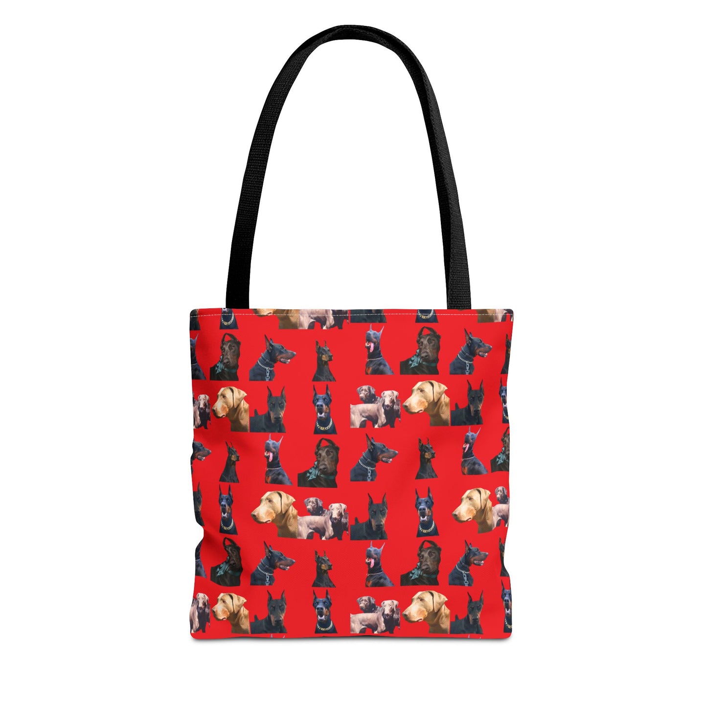 Edition 8 Doberman Model Pattern Red Tote Bag