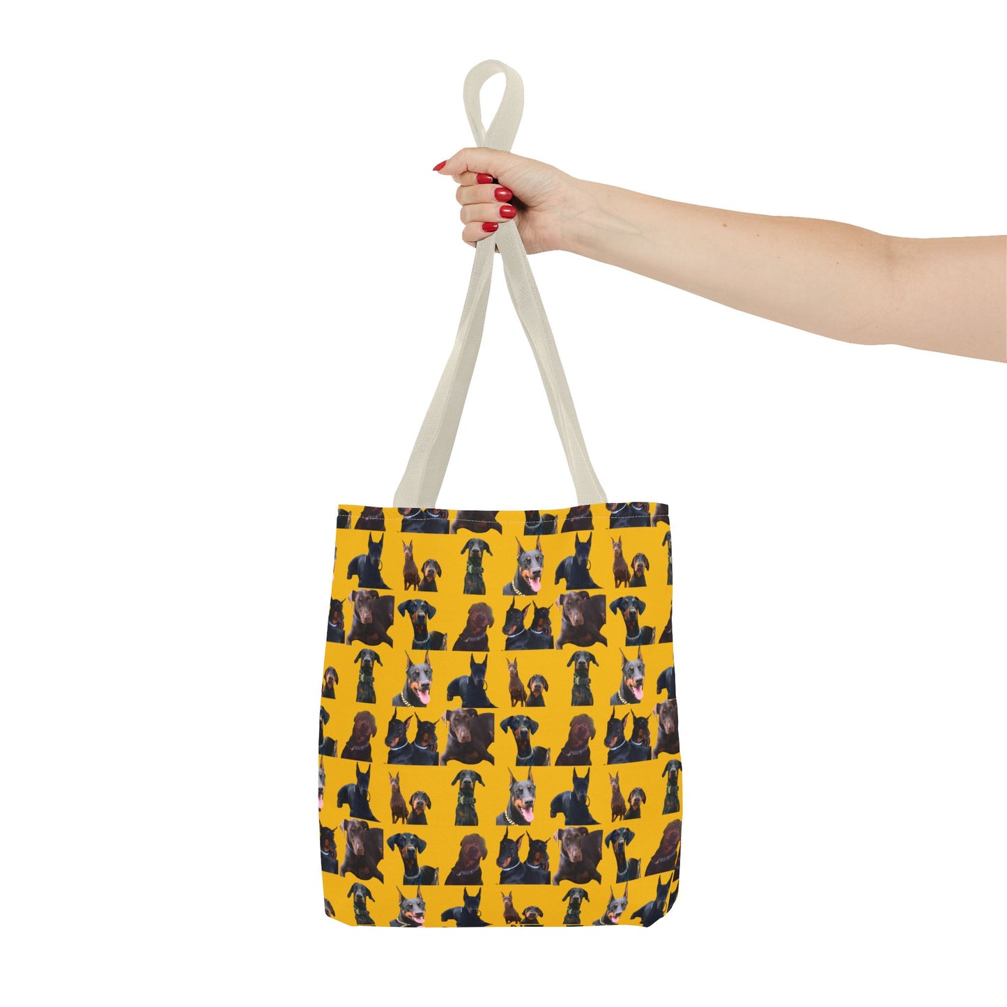 Edition 5 Doberman Model Pattern Yellow Tote Bag