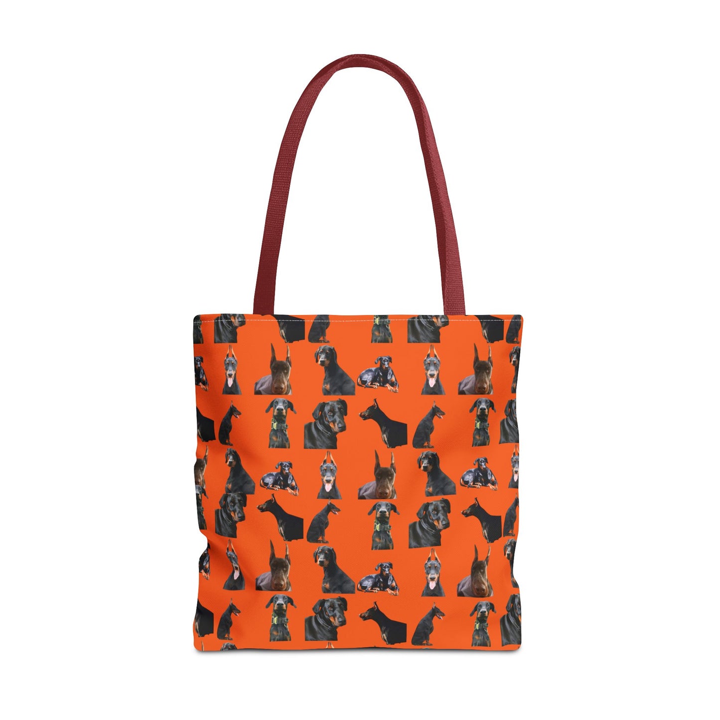 Edition 6 Doberman Model Pattern Orange Tote Bag