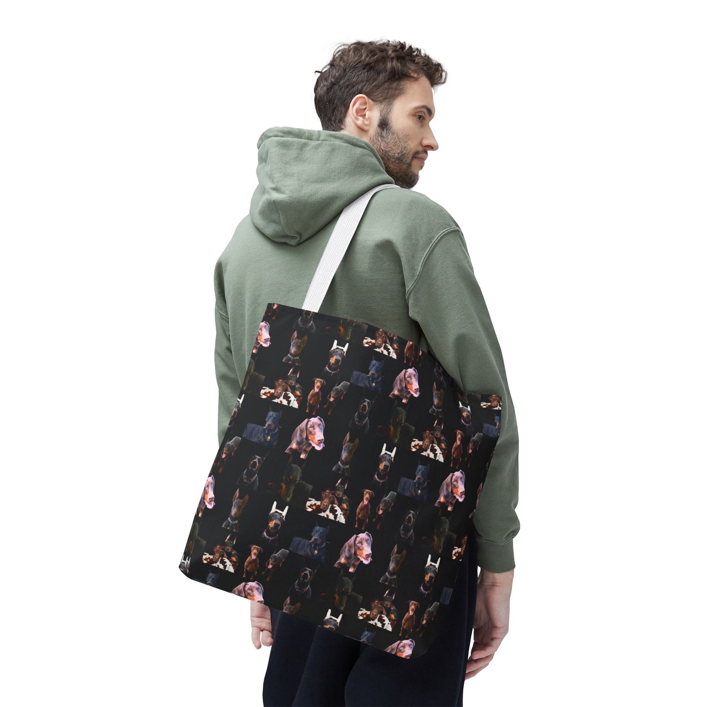 Edition 10 Doberman Model Pattern Black Tote Bag