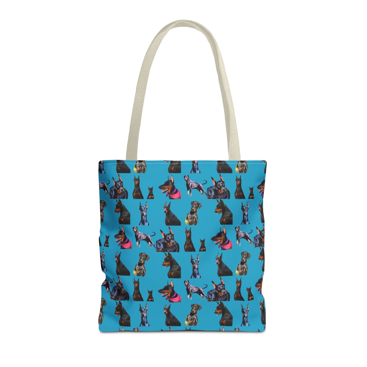 Edition 7 Doberman Model Pattern Turquoise Tote Bag
