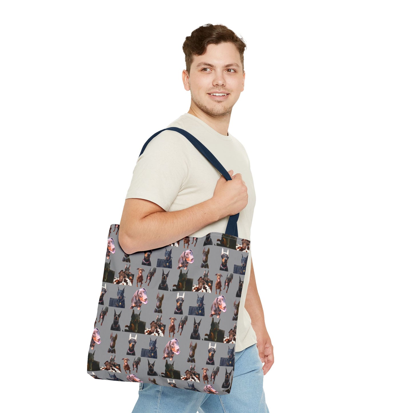 Edition 10 Doberman Model Pattern Gray Tote Bag