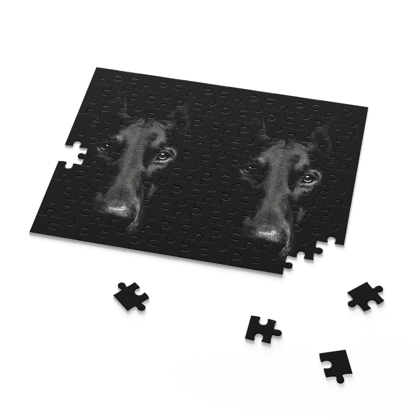 Human Mental Stimulation 1 Puzzle Black Lab Portrait Puzzle 1 Jigsaw (120/252/500 Pieces)