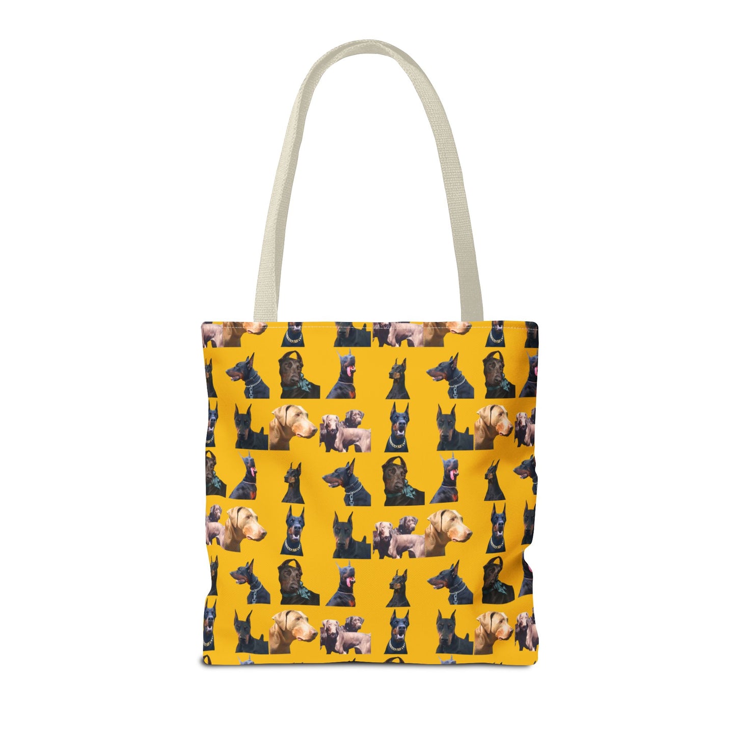 Edition 8 Doberman Model Pattern Yellow Tote Bag