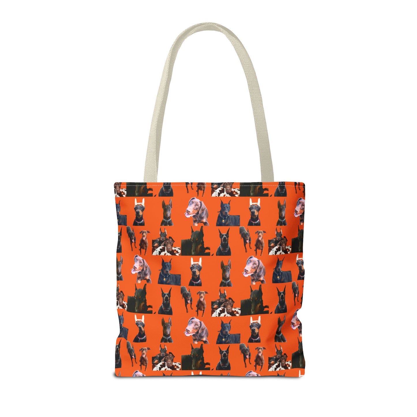 Edition 10 Doberman Model Pattern Orange Tote Bag