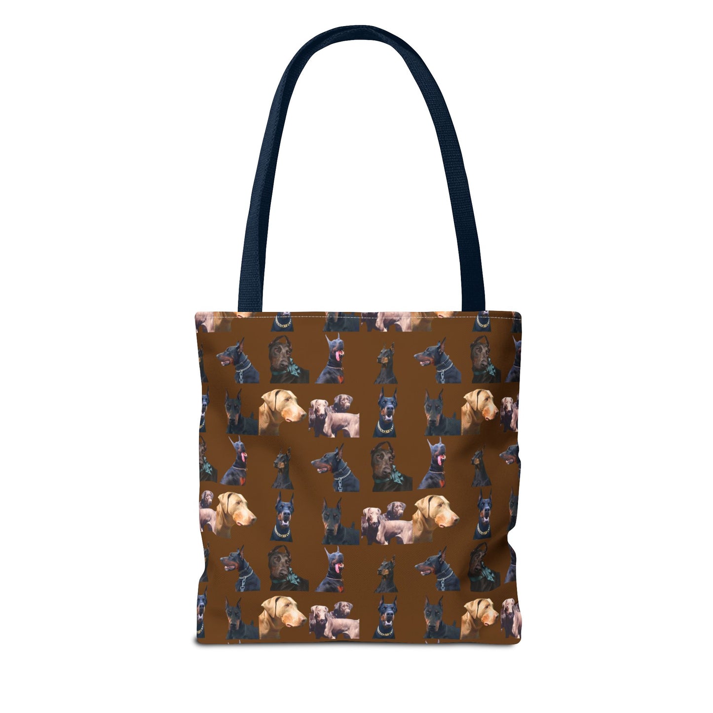 Edition 8 Doberman Model Pattern Brown Tote Bag