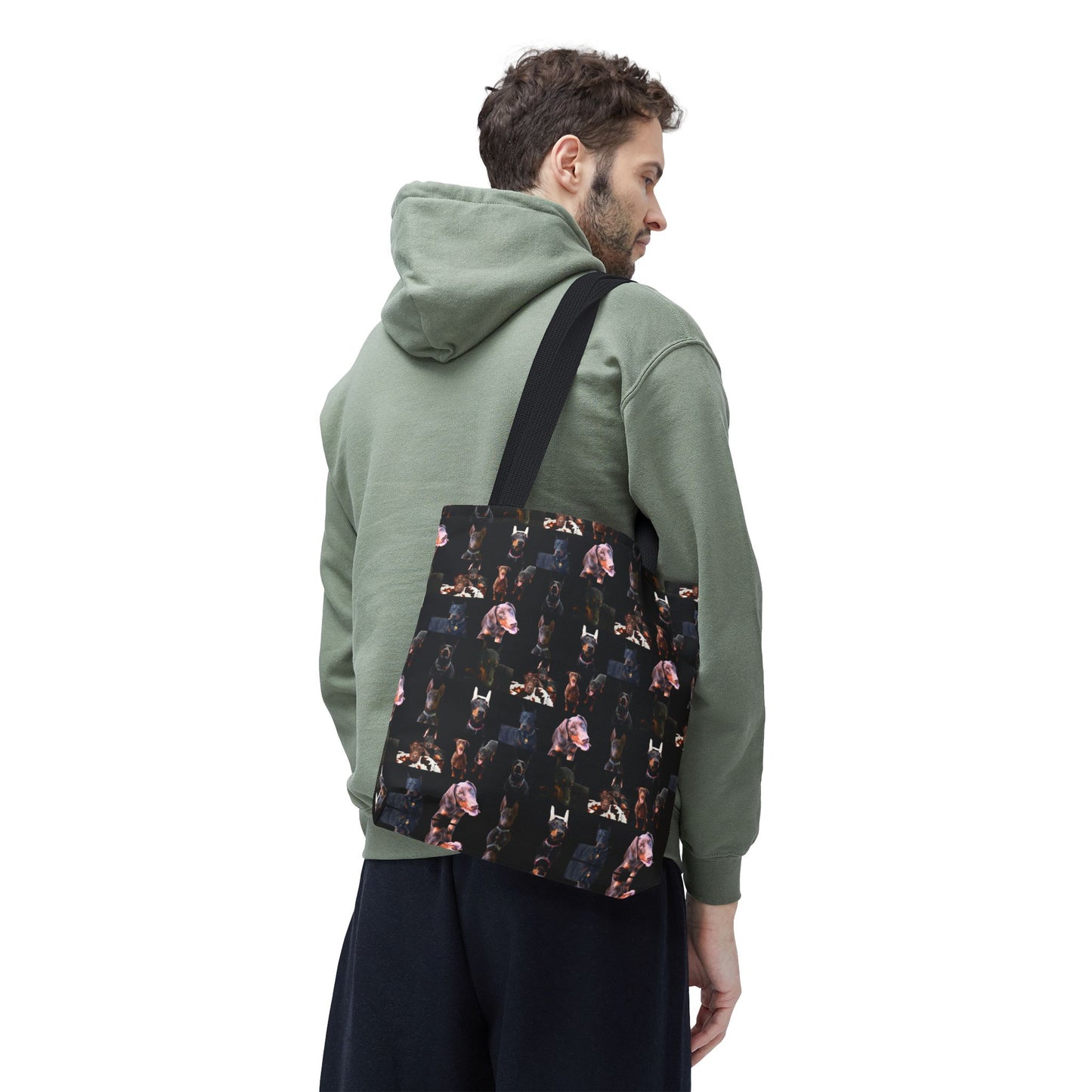 Edition 10 Doberman Model Pattern Black Tote Bag