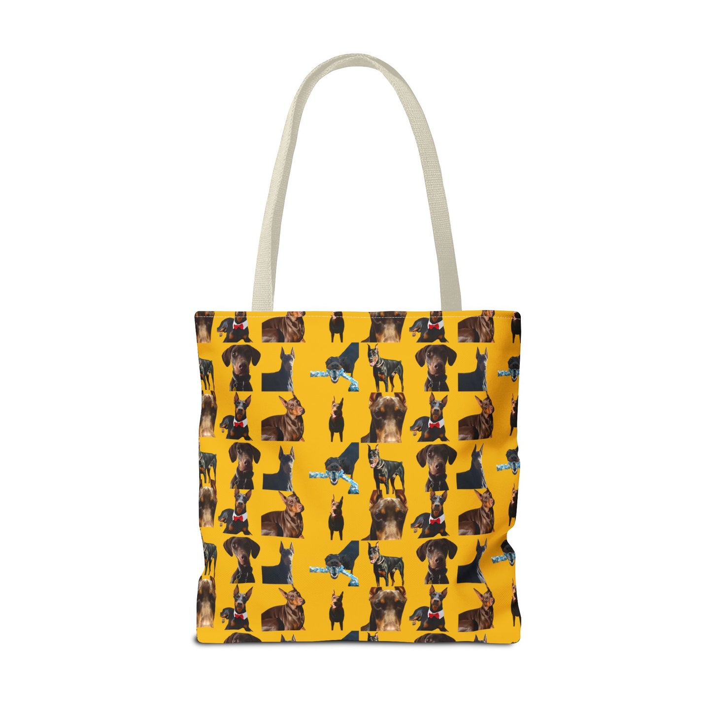 Edition 1 Doberman Model Pattern Yellow Tote Bag