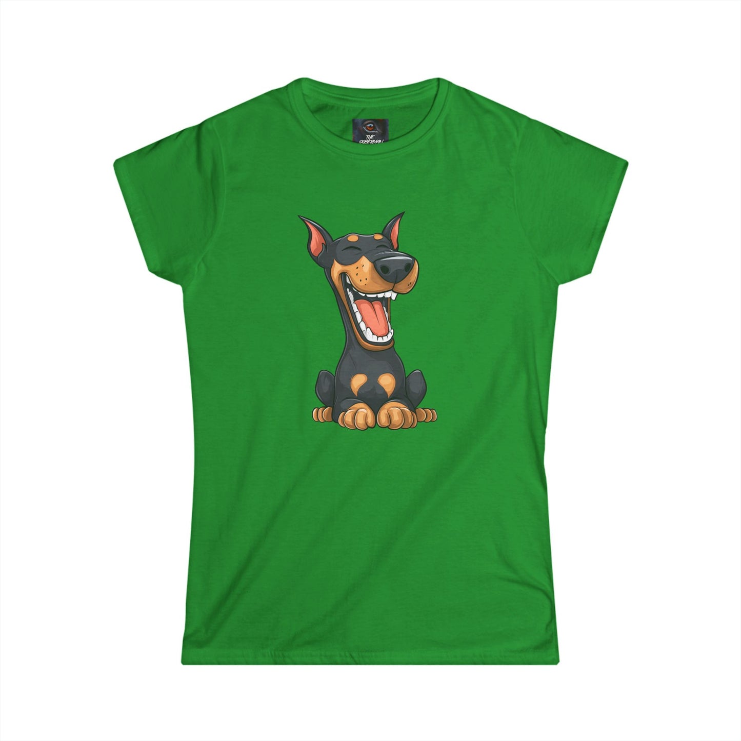 Cartoon Doberman 3 Women's Softstyle Tee