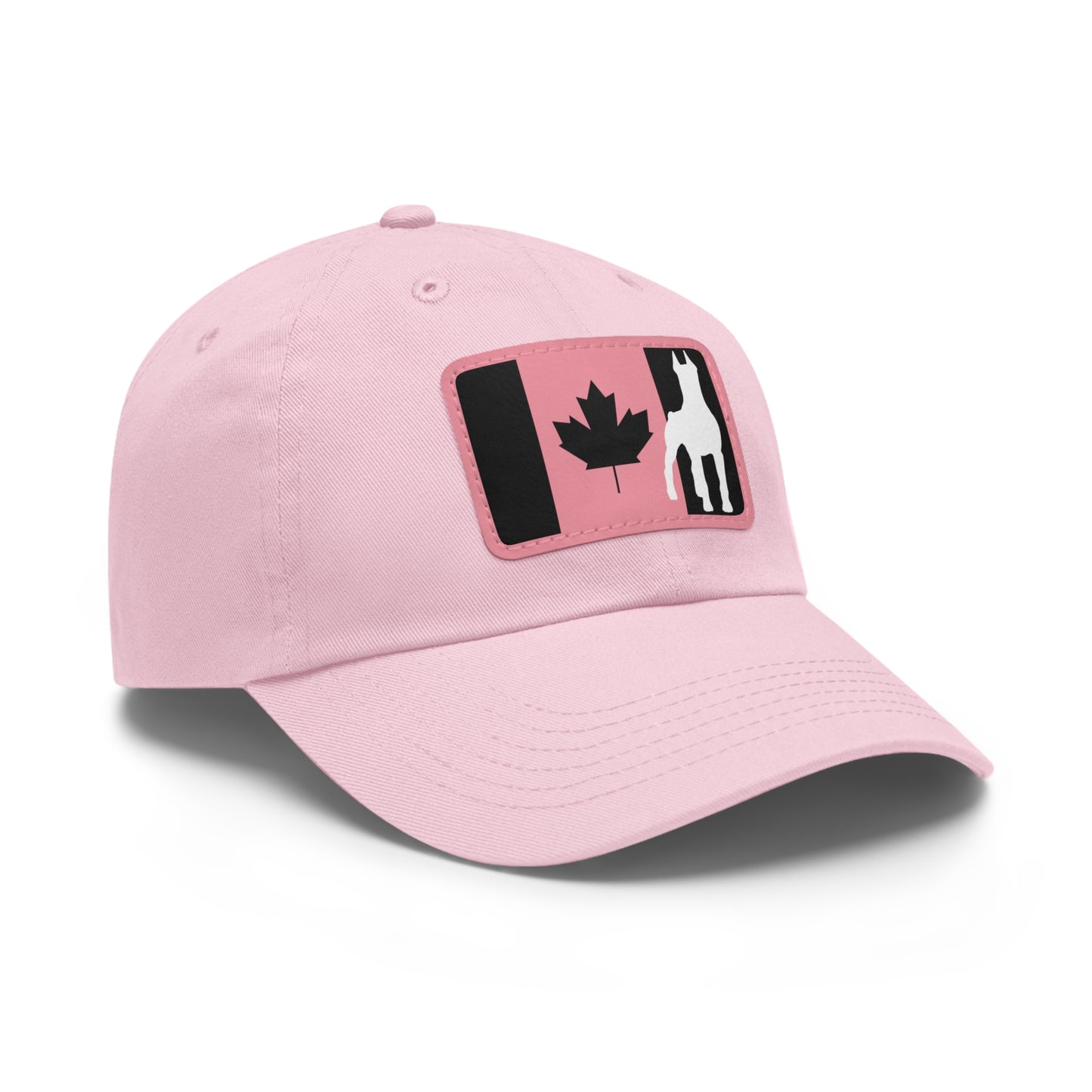 Doberman Protect Canada 1 Dad Hat with Leather Patch (Rectangle)
